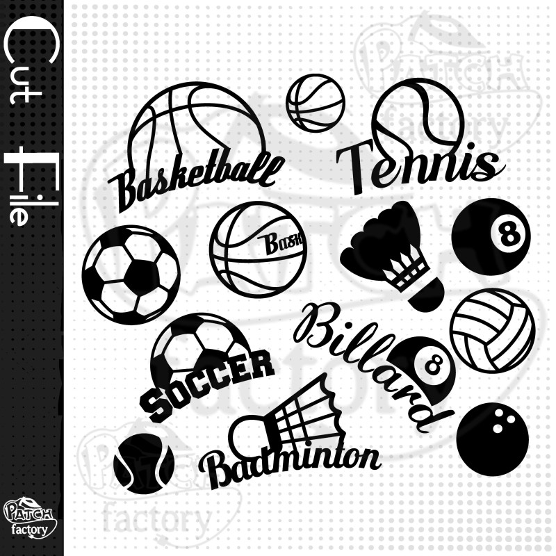 Plotter file sports, football, tennis, basketball, badminton, volleyball