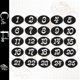 Plotter file Advent calendar numbers "Cookie"