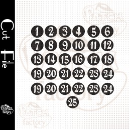 Plotter file Advent calendar numbers "Circle"