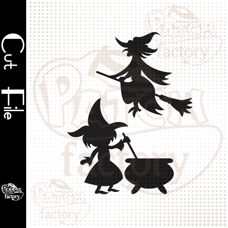 Plotter file witches, Halloween motif