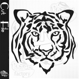 Tiger head as plot file, cutting template