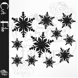 Snowflakes in a set as plot file, pattern