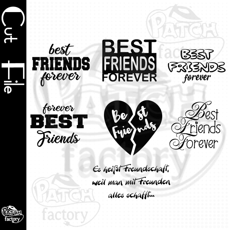 Best Friends / Best Friend / Best Girlfriend as cut file / plot file