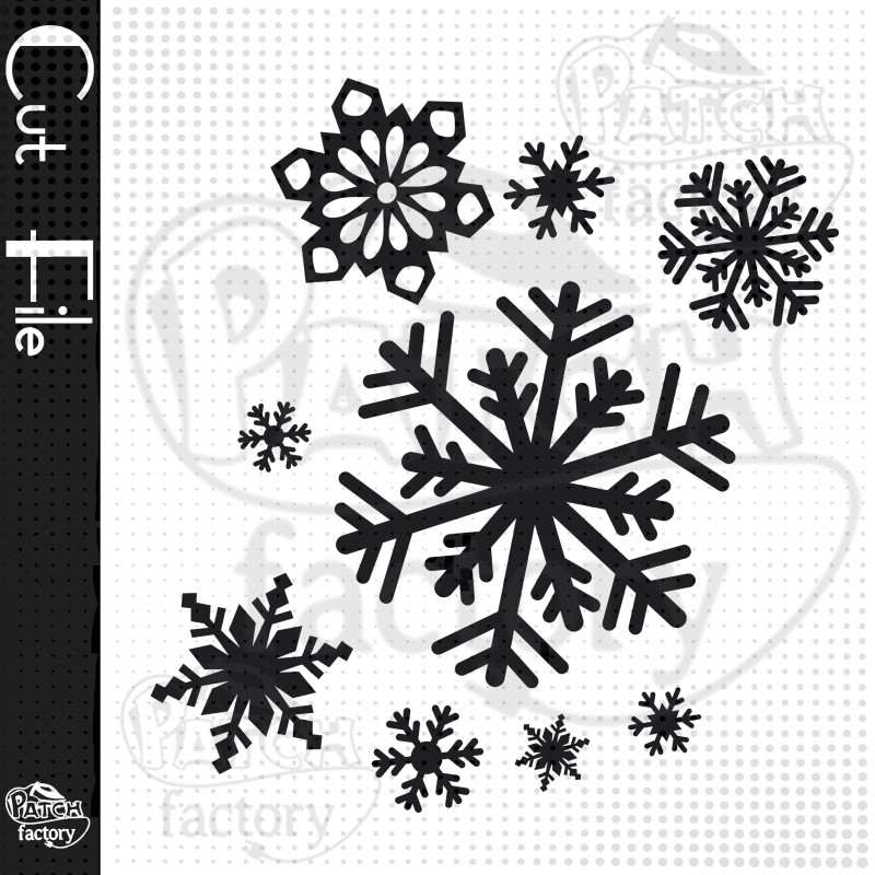 Snowflakes various shapes Plotter file, pattern