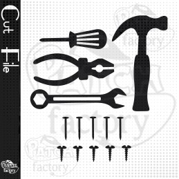 Tool set plotter file, cutting template