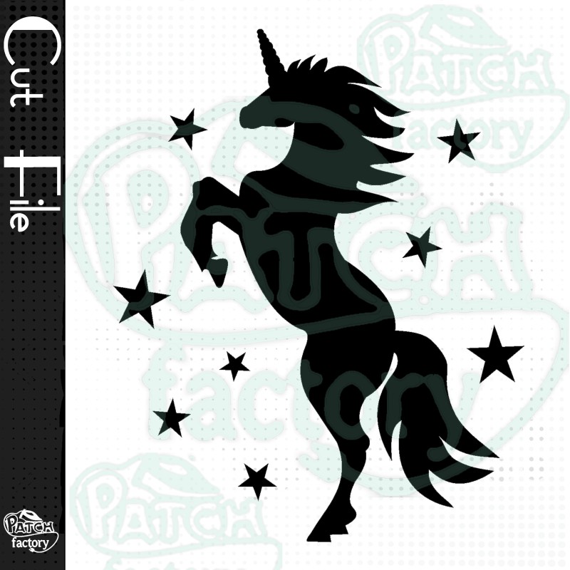 Unicorn with stars as a plot file, pattern