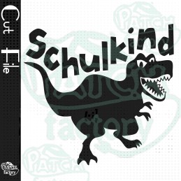 Schulkind T-Rex Plottdatei, Schnittvorlage